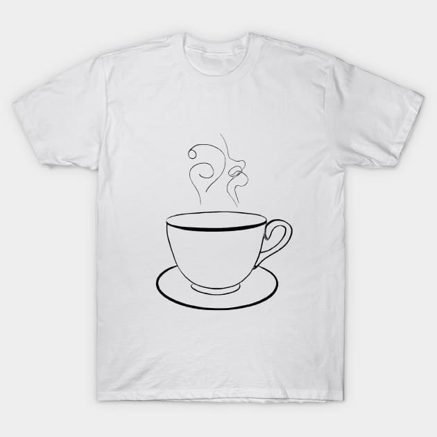 Hot Tea Cup T-Shirt by Zenflow